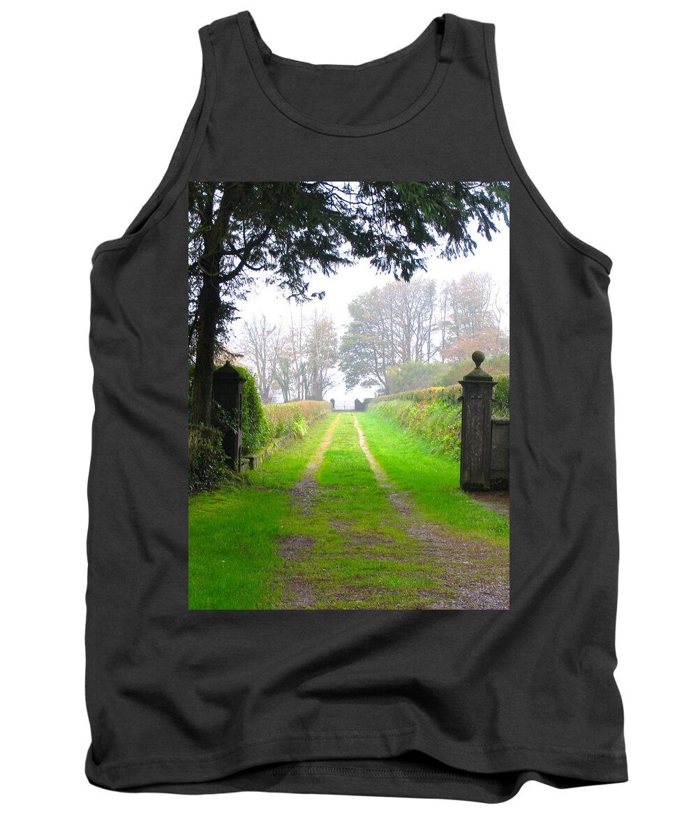 Irish Roads Tank Top featuring the photograph Road to Nowhere by Suzanne Oesterling