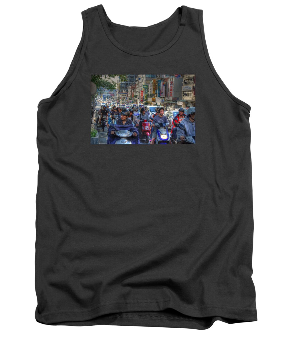 Traffic Tank Top featuring the photograph Rush Hour by Bill Hamilton