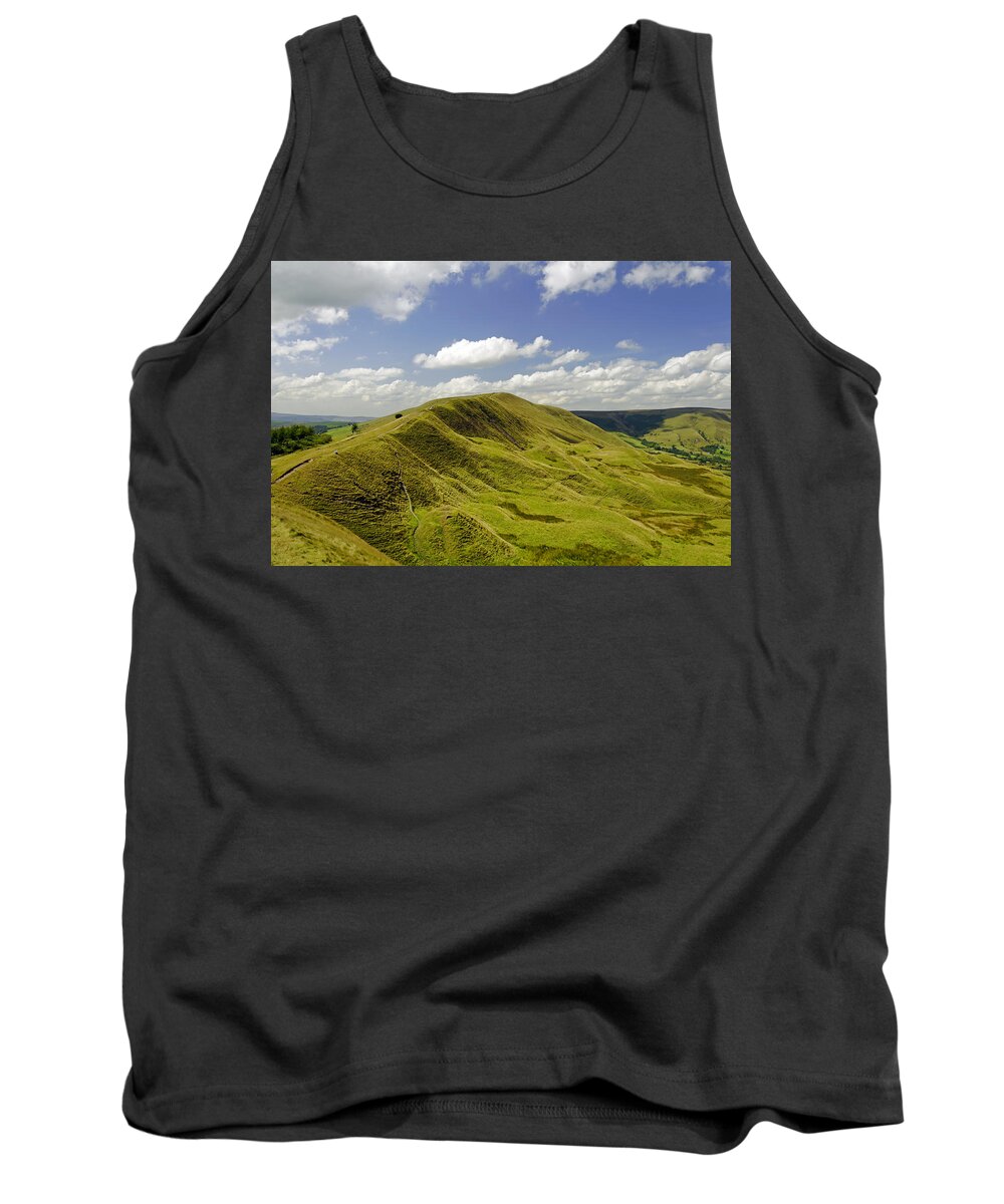 Derbyshire Tank Top featuring the photograph Rushup Edge from Mam Tor by Rod Johnson