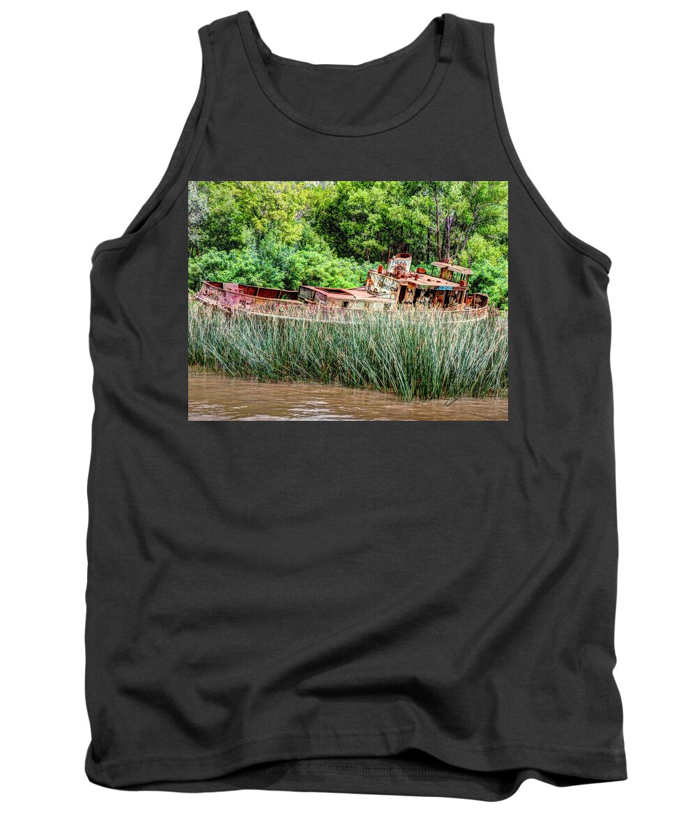 Photograph Tank Top featuring the photograph Rusty Ship by Richard Gehlbach