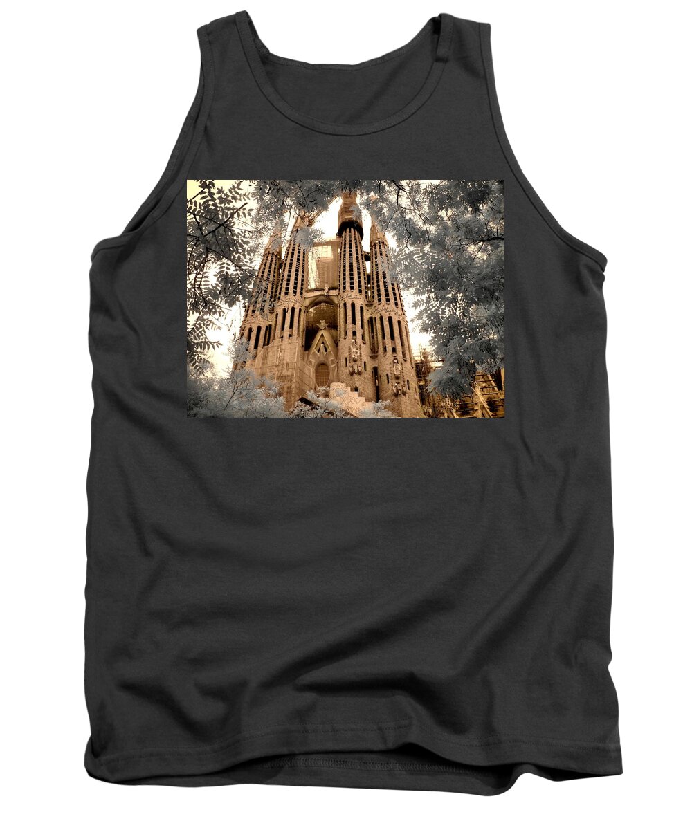 Sagrada Familia Tank Top featuring the photograph Sagrada Familia by Jane Linders