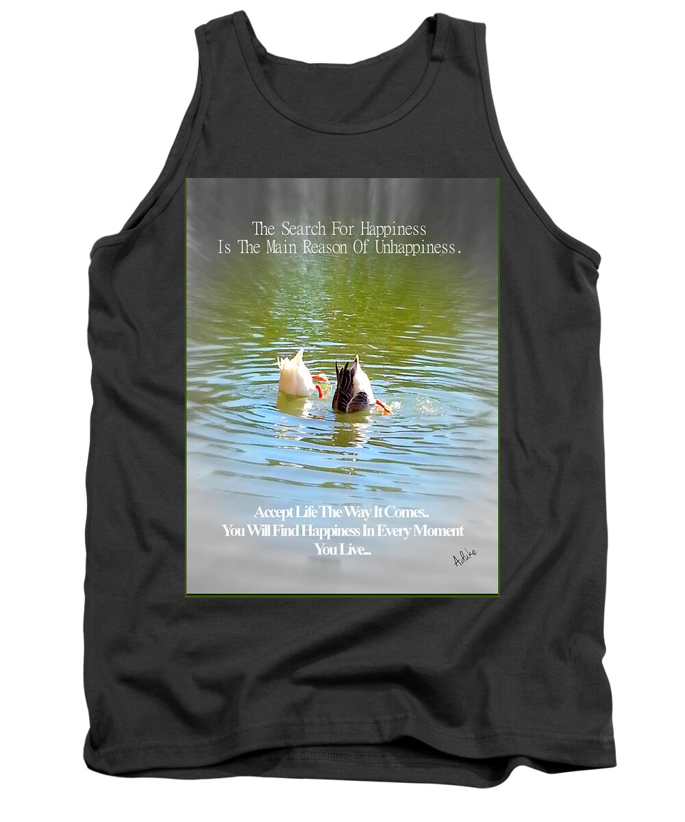  Aduke Tank Top featuring the photograph Search for happiness by Maria Aduke Alabi