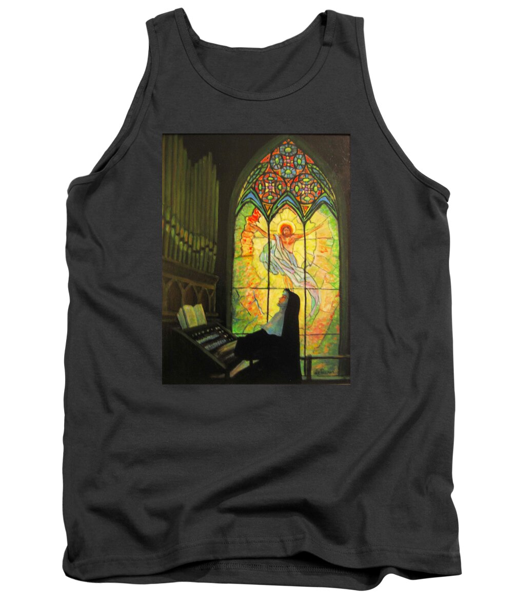 Catholic Tank Top featuring the painting Serenity by Donna Tucker
