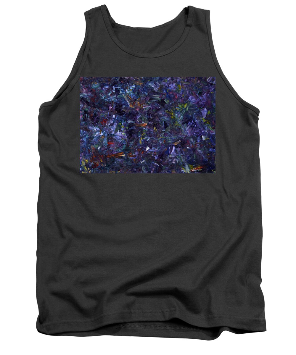 Abstract Tank Top featuring the painting Shadow Blue by James W Johnson