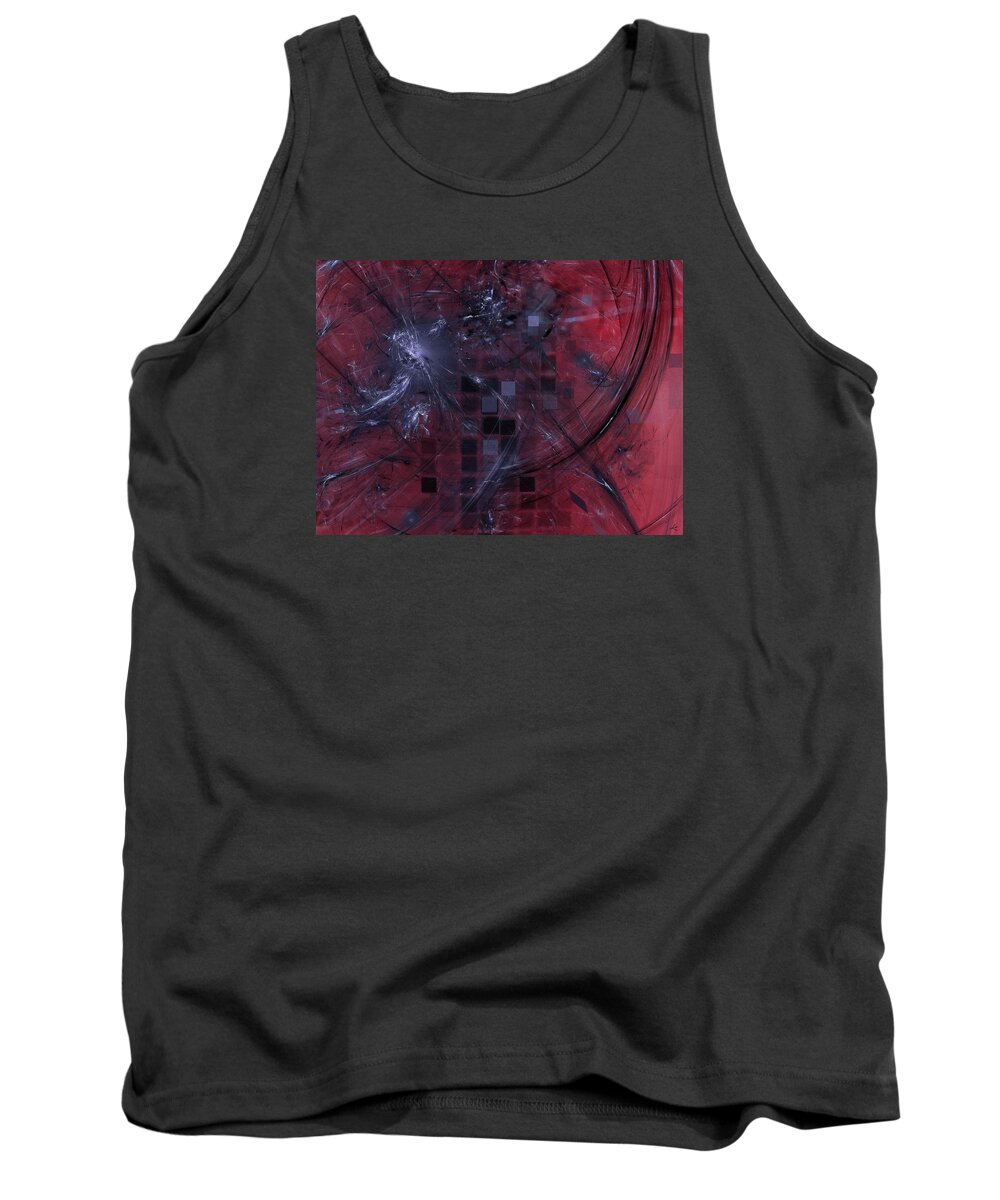 Stochastic Tank Top featuring the digital art She Wants to Be Alone by Jeff Iverson