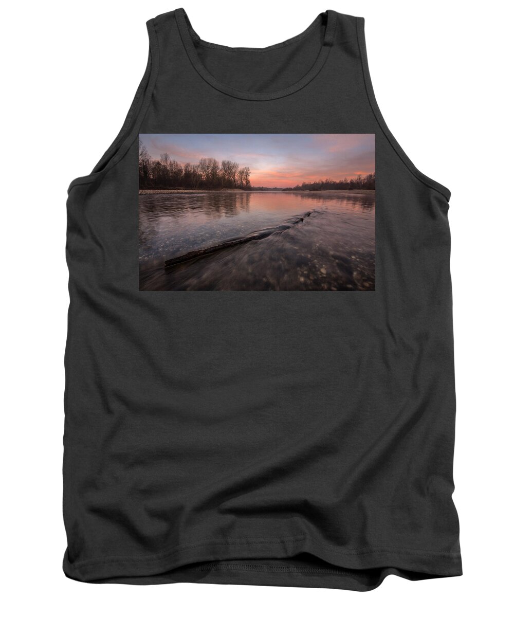 Landscape Tank Top featuring the photograph Silent river by Davorin Mance