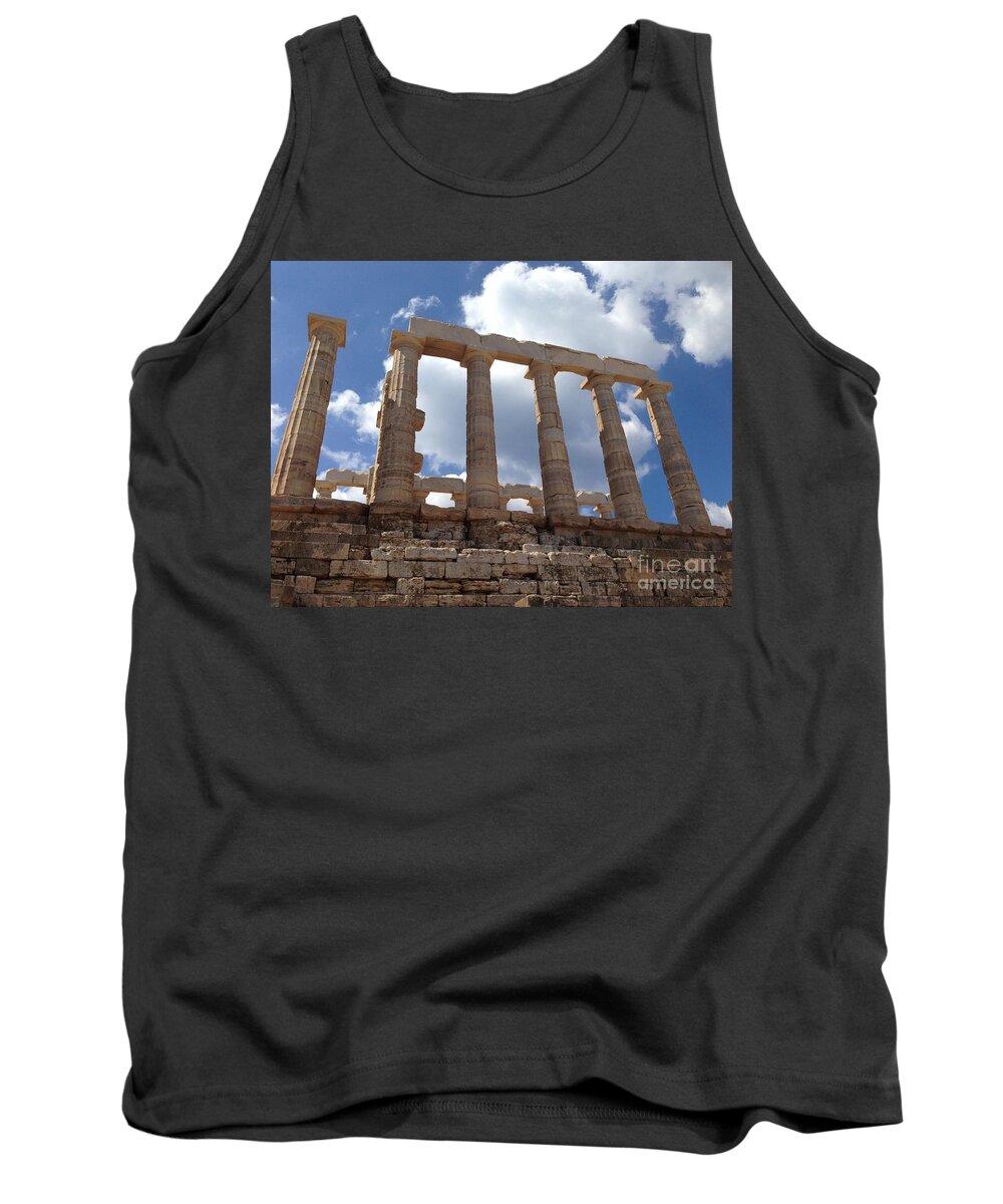 Temple Of Poseidon Tank Top featuring the photograph Silhouette by Denise Railey