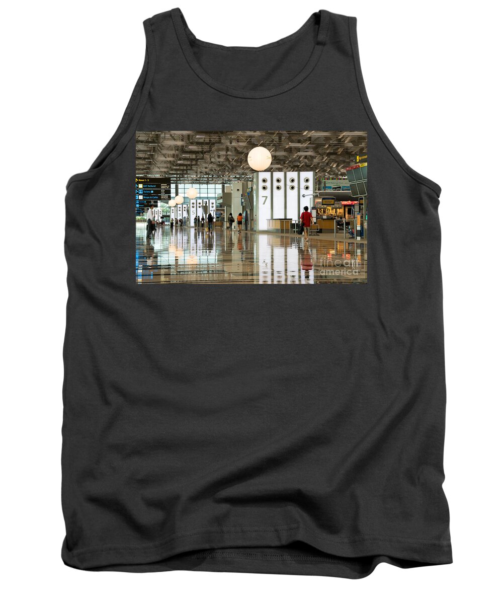 Singapore Tank Top featuring the photograph Singapore Changi Airport 02 by Rick Piper Photography