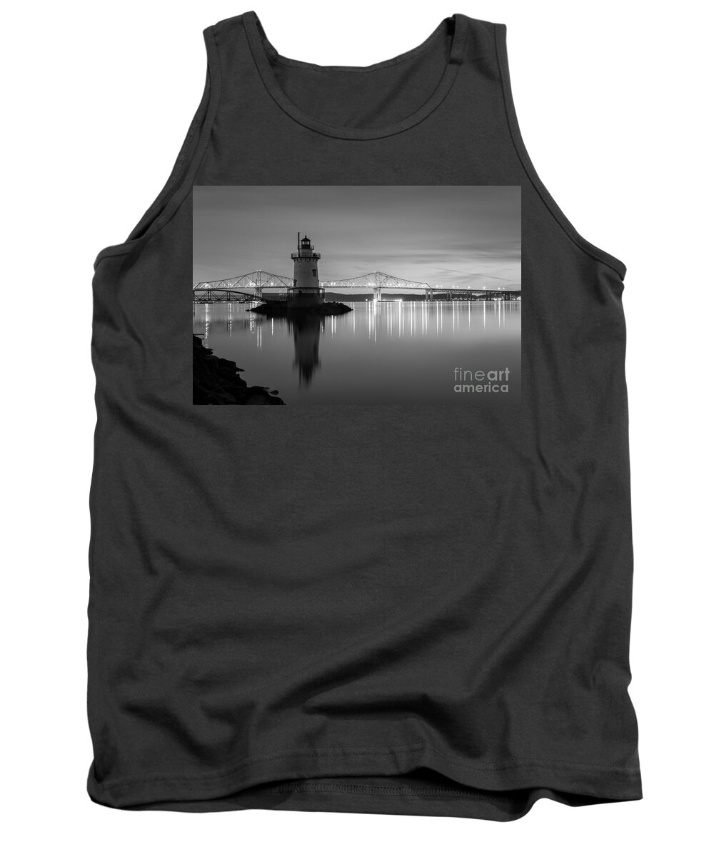 Ny Tank Top featuring the photograph Sleepy Hollow Light Reflections BW by Michael Ver Sprill