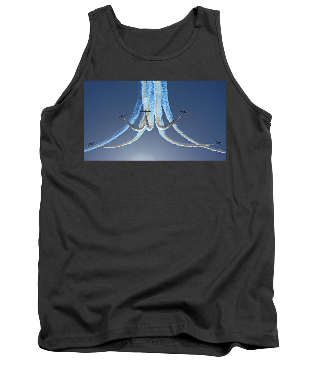 Snowbirds Tank Top featuring the photograph Snowbirds in a Dive by Randy Hall
