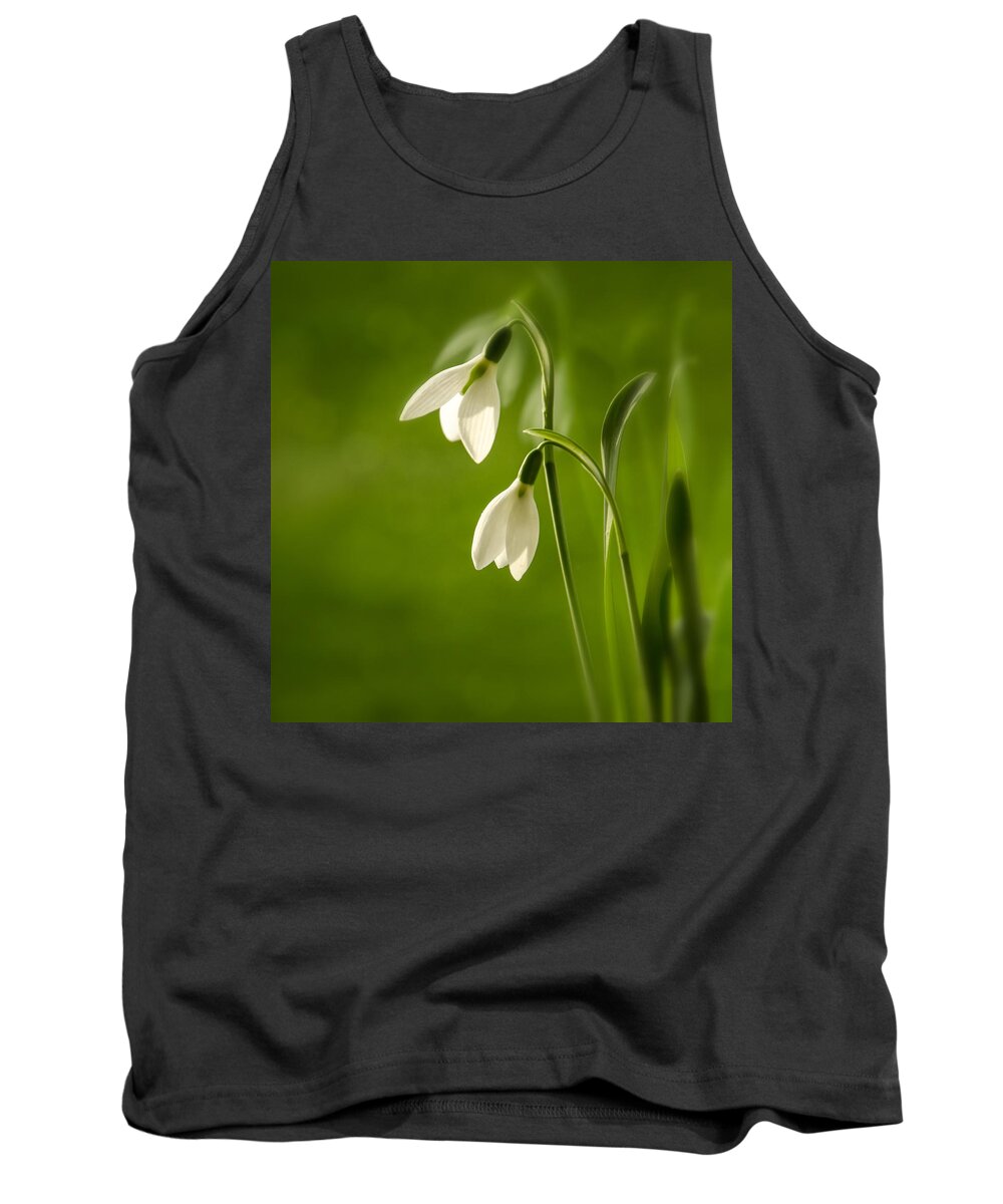 Background Tank Top featuring the photograph Snowdrop by TouTouke A Y
