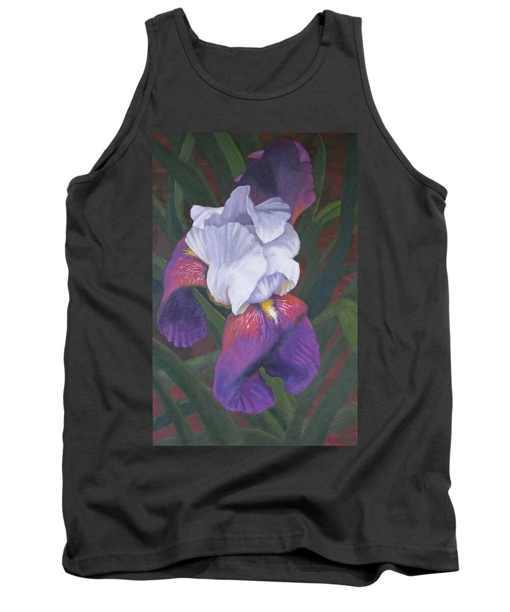 Iris Tank Top featuring the painting Soft Violet by Don Morgan
