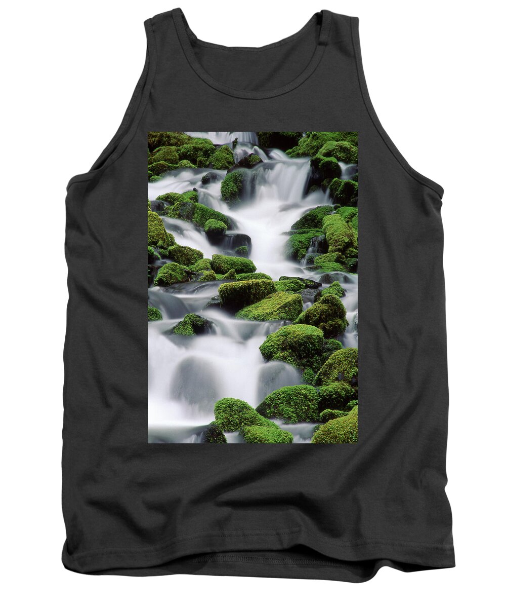 Sol Duc Tank Top featuring the photograph Sol Duc Stream by Ginny Barklow