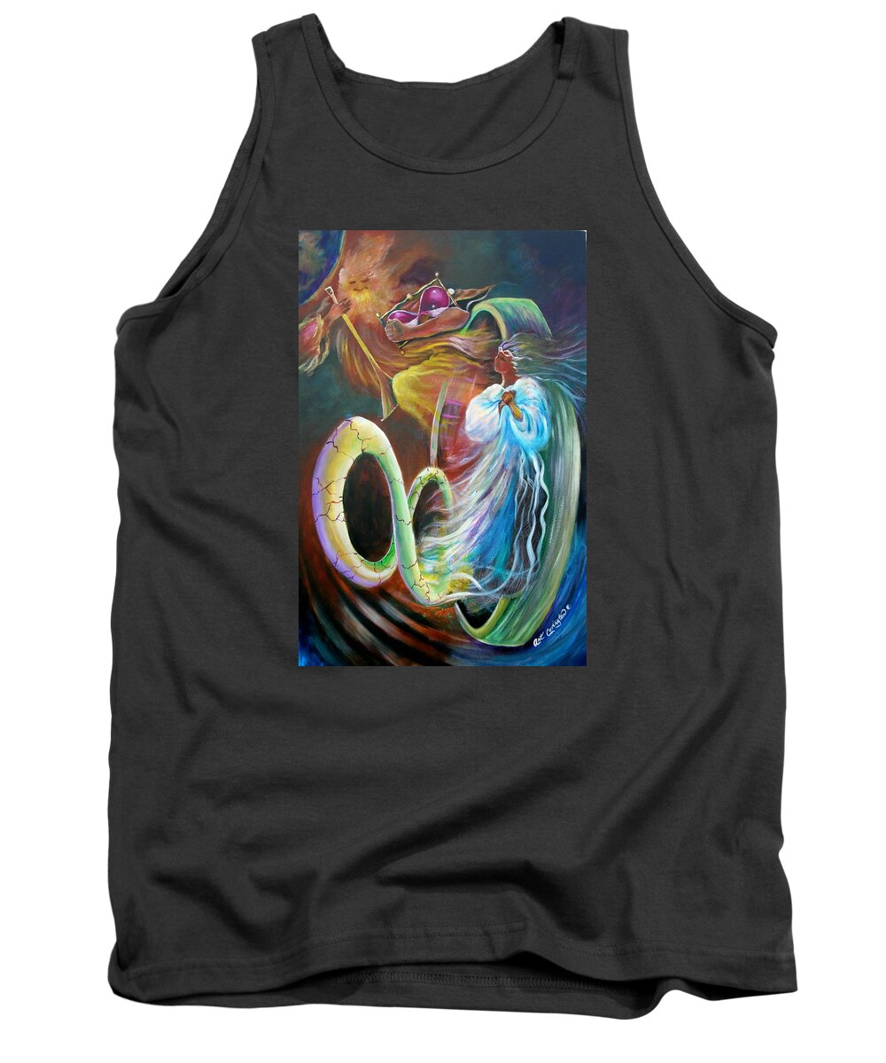 Eternity Tank Top featuring the painting Son Of Eternity by Arthur Covington