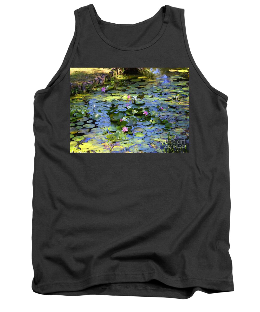 Lily Pond Tank Top featuring the photograph Southern Lily Pond by Carol Groenen