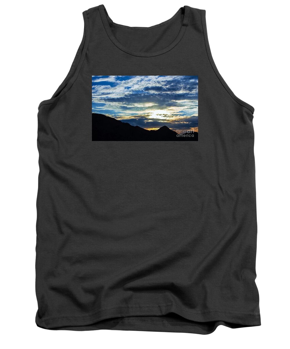 Desert Sun Tank Top featuring the photograph SParKLE DowN by Angela J Wright
