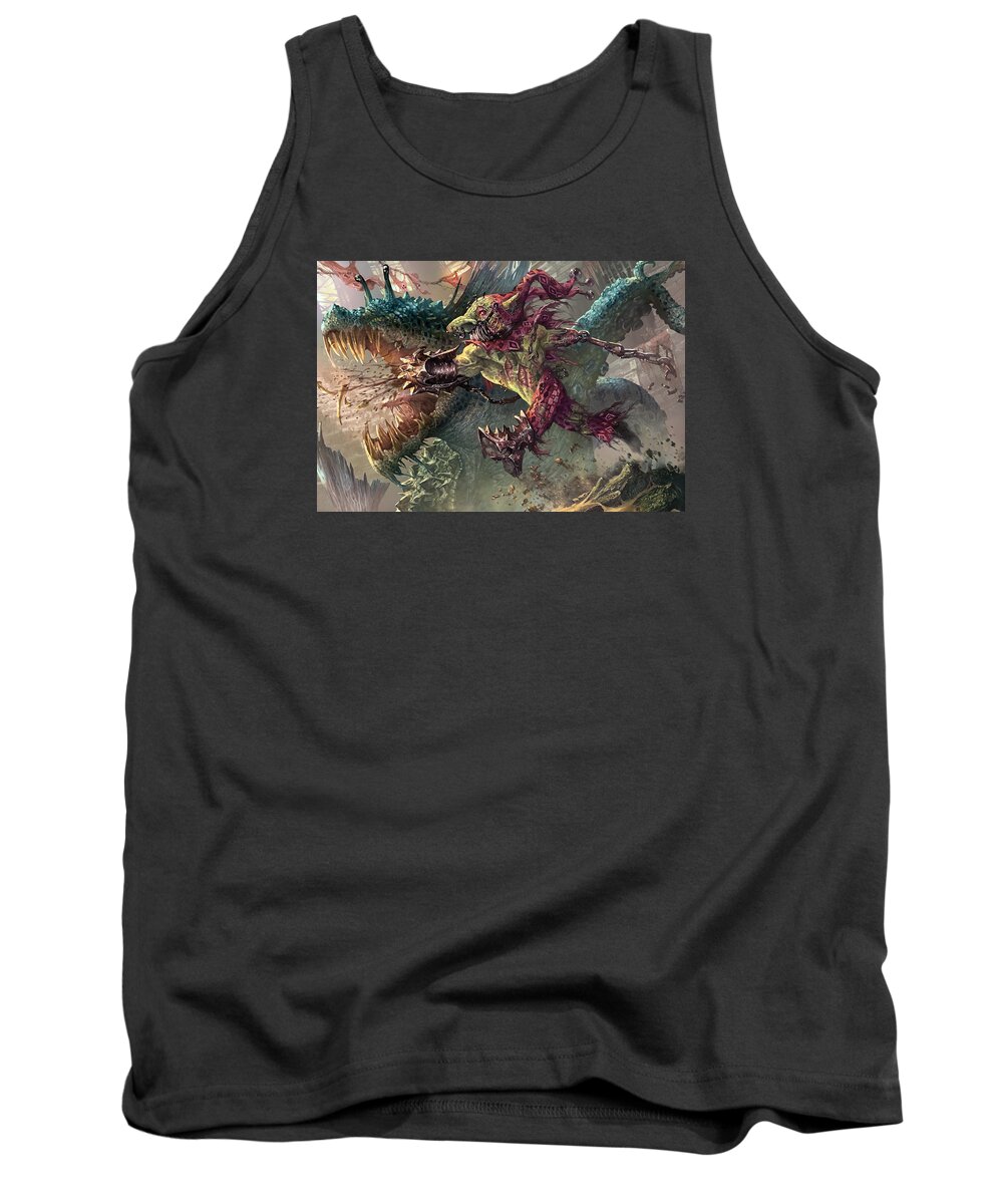 Magic Tank Top featuring the digital art Spike Jester by Ryan Barger
