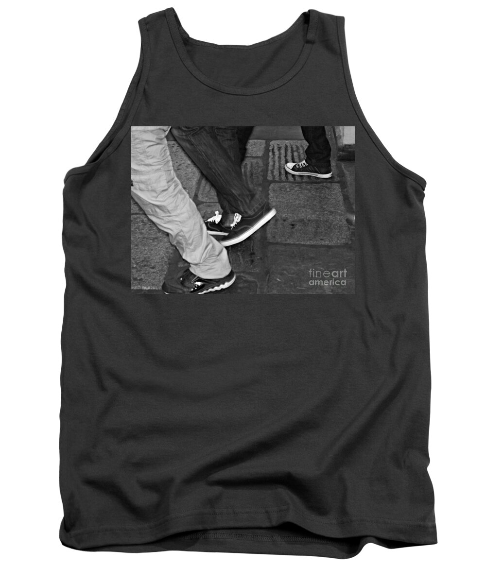Walking Tank Top featuring the photograph Stepping out by Clare Bevan