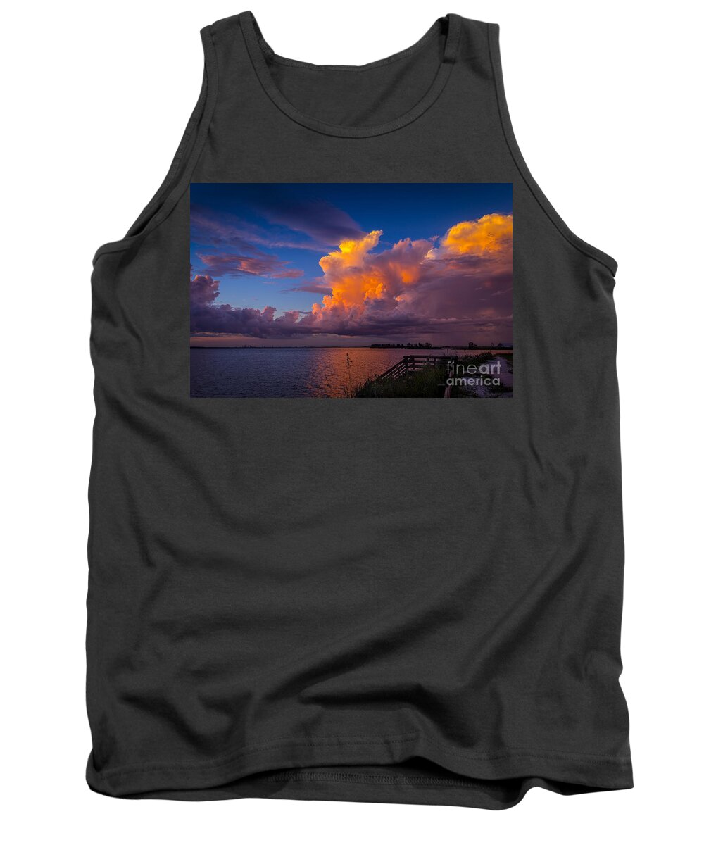 Thunder Storms Tank Top featuring the photograph Storm on Tampa by Marvin Spates
