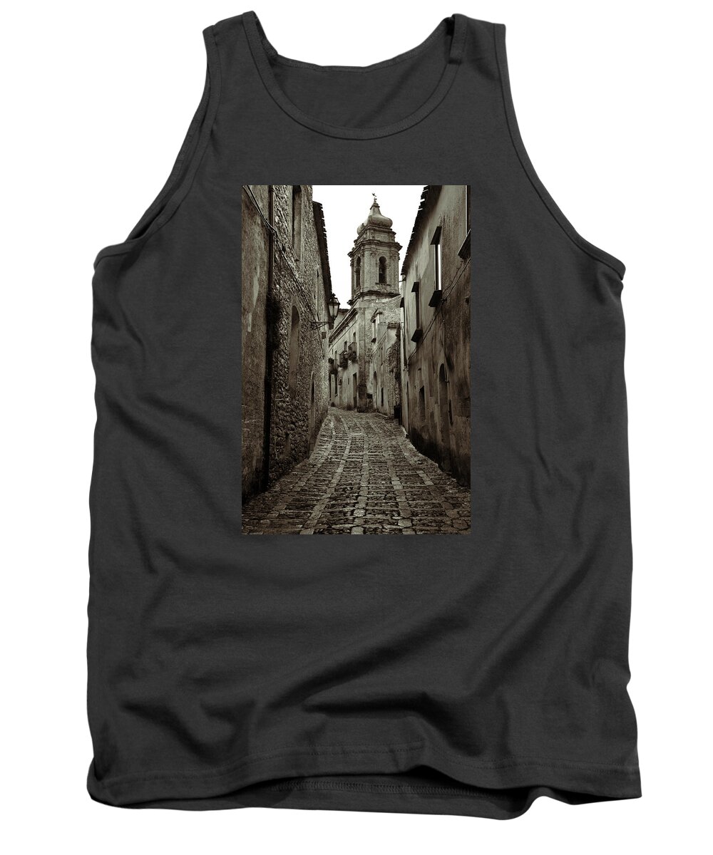 Erice Tank Top featuring the photograph Street of Erice by RicardMN Photography