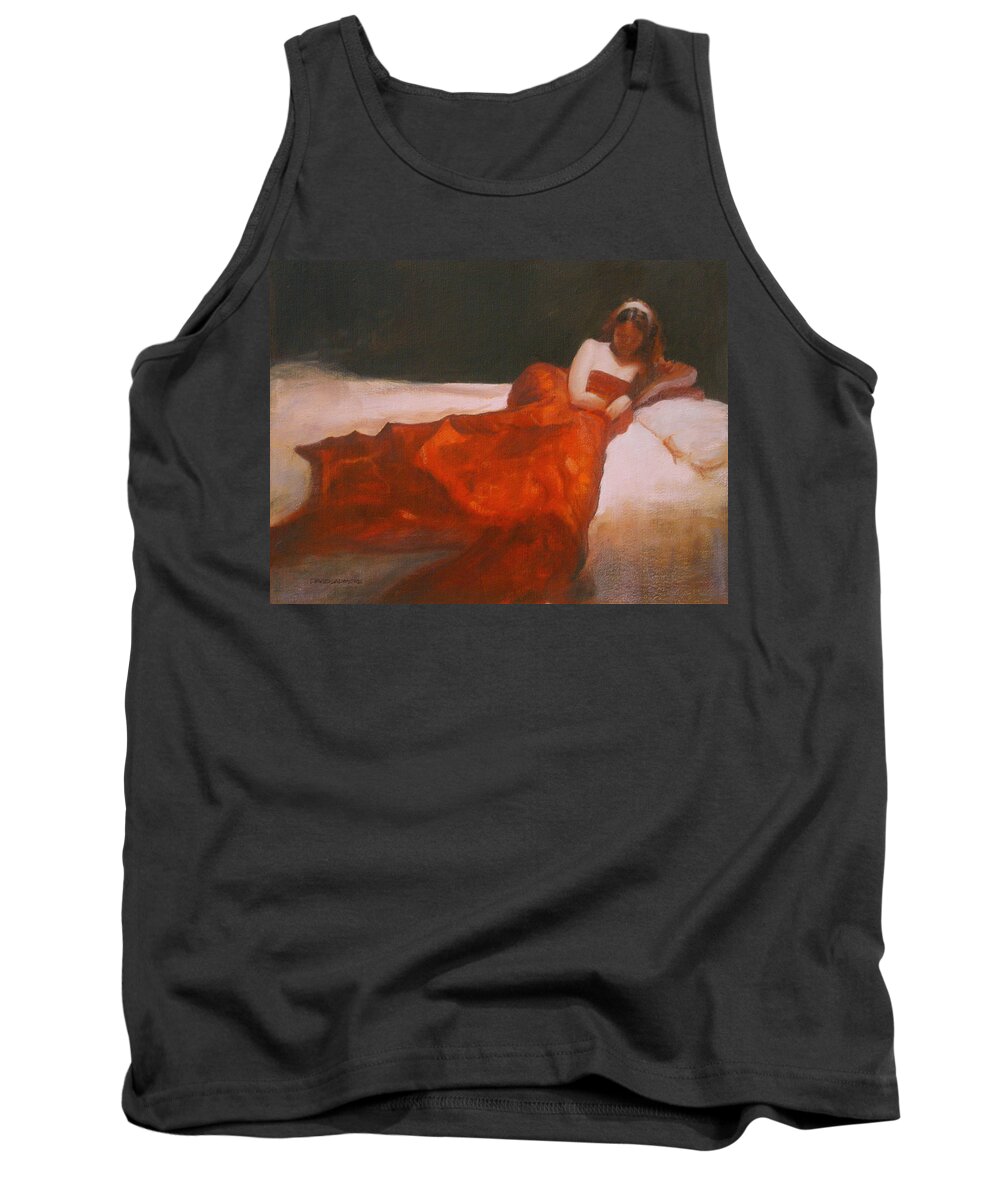 Sensuous Tank Top featuring the painting Study for Repose by David Ladmore