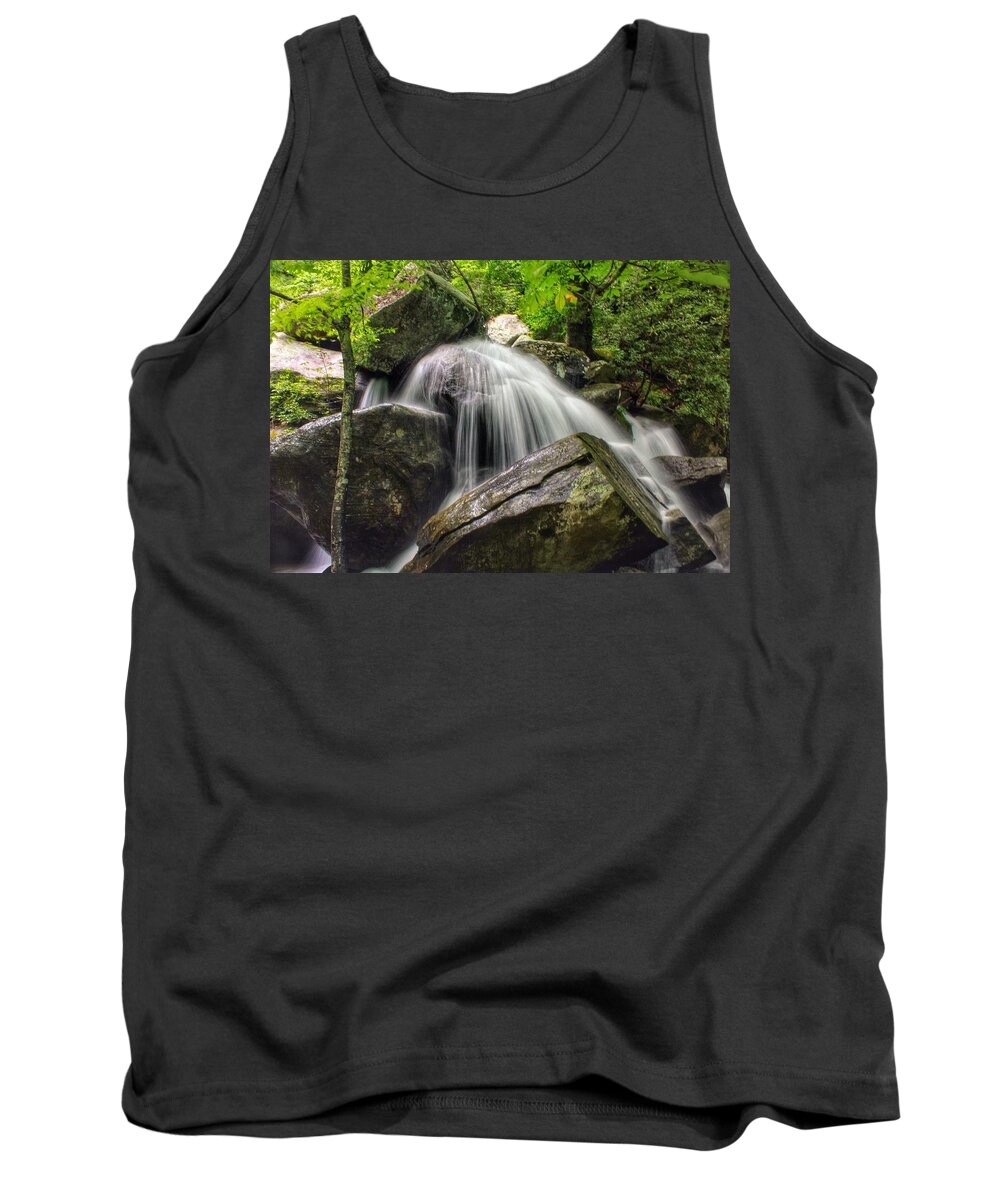 Waterfall Tank Top featuring the photograph Summer On The Rocks by Chris Berrier