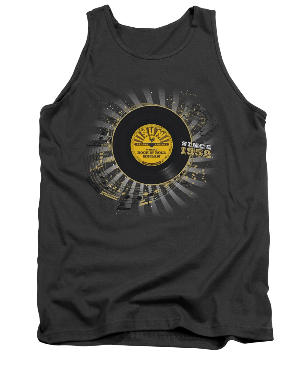 Sun Record Company Tank Top featuring the digital art Sun - Established by Brand A