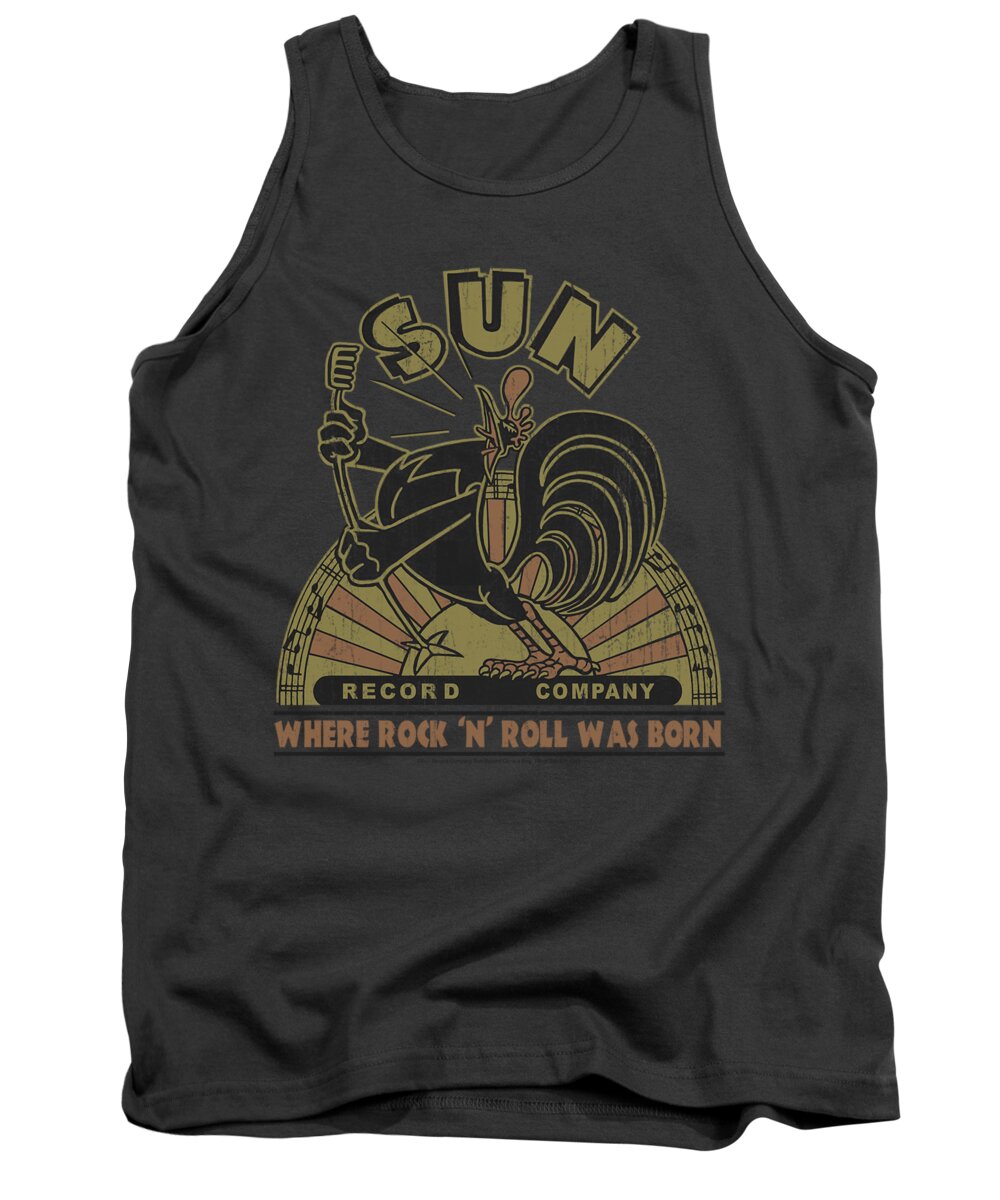Sun Record Company Tank Top featuring the digital art Sun - Sun Rooster by Brand A