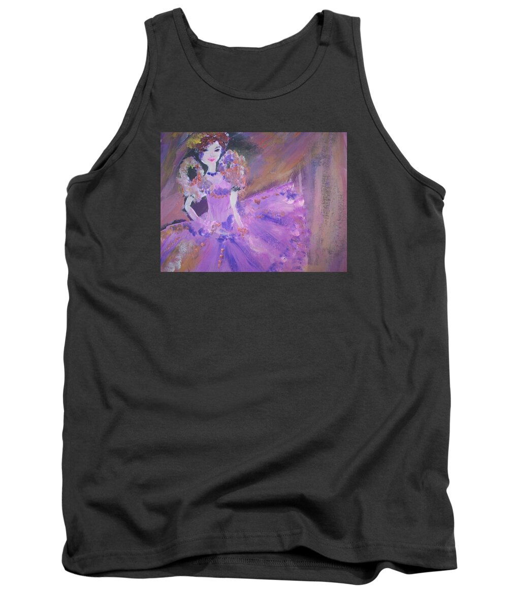 Sweet Tank Top featuring the painting Sweet plum by Judith Desrosiers