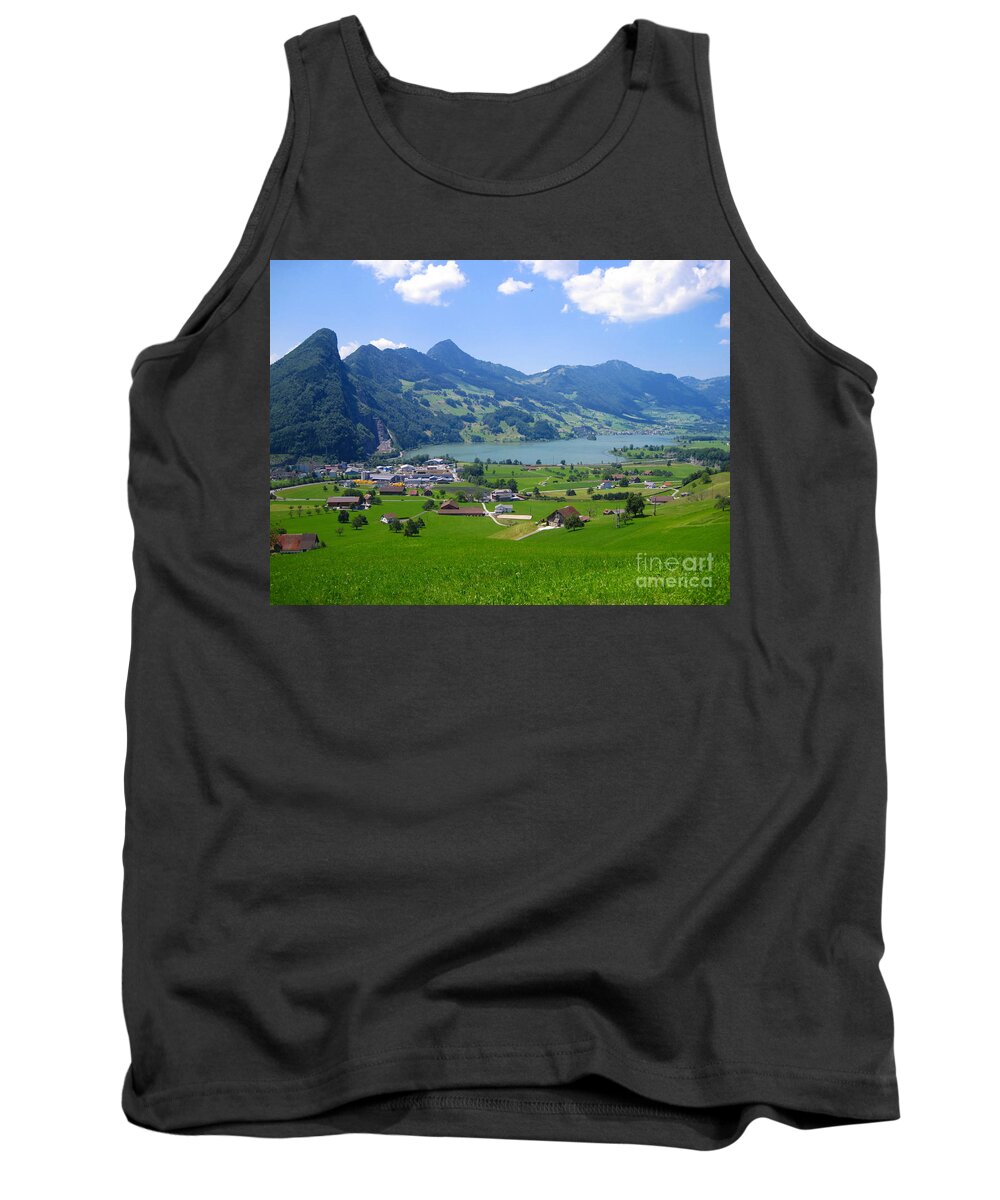 Alps Tank Top featuring the photograph Swiss Landscape by Amanda Mohler