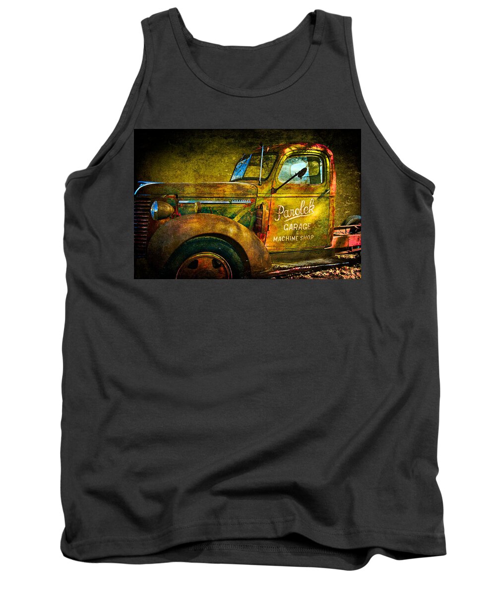 Santa Tank Top featuring the photograph Taos Chevy II by Charles Muhle