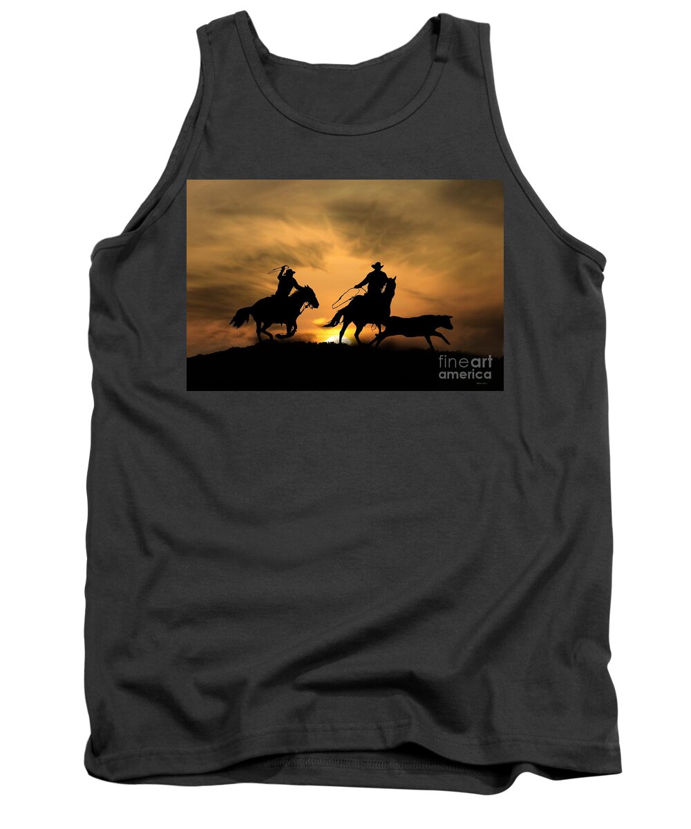 Roping Tank Top featuring the photograph Team Work by Stephanie Laird