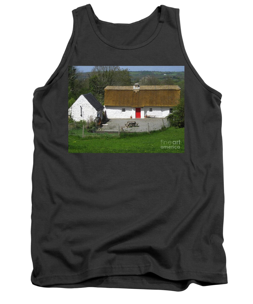 Ireland Thatched Cottage Tank Top featuring the photograph Thatched Cottage by Suzanne Oesterling