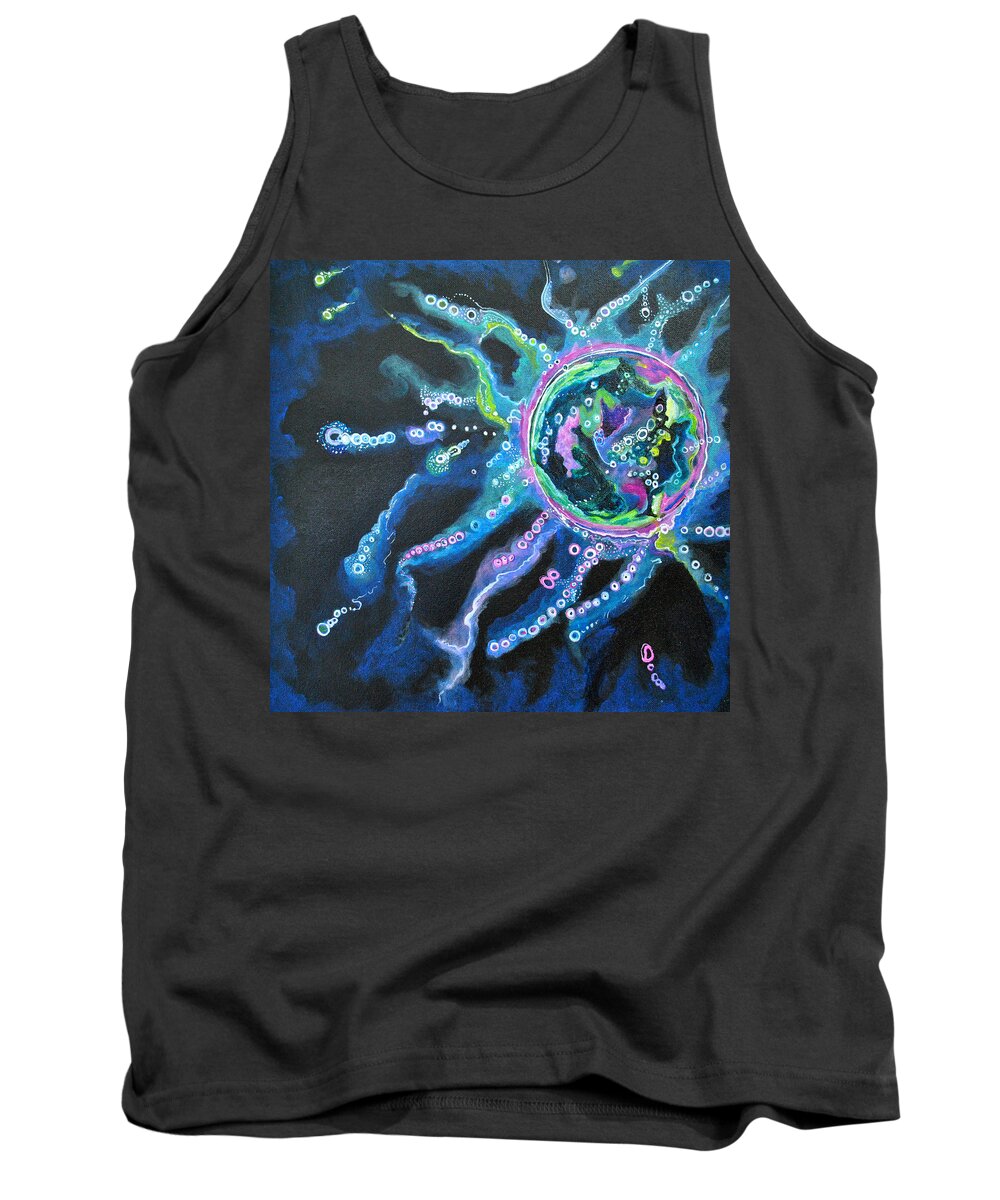 Lights Tank Top featuring the painting The Birth of Music by Patricia Arroyo