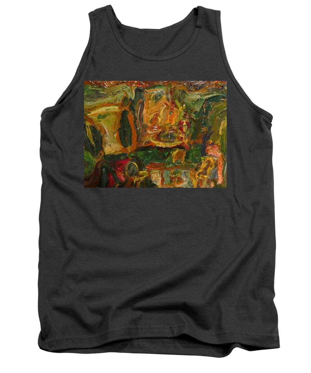 Dining Room Tank Top featuring the painting The Dining Room by Shea Holliman