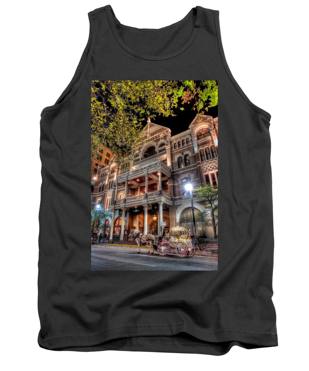 Austin Tank Top featuring the photograph The Driskill Hotel by Tim Stanley