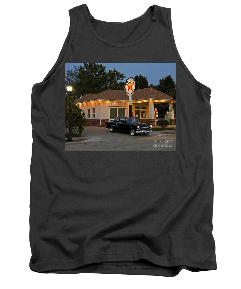 Transportation Tank Top featuring the photograph The Filling Station by Dennis Hedberg