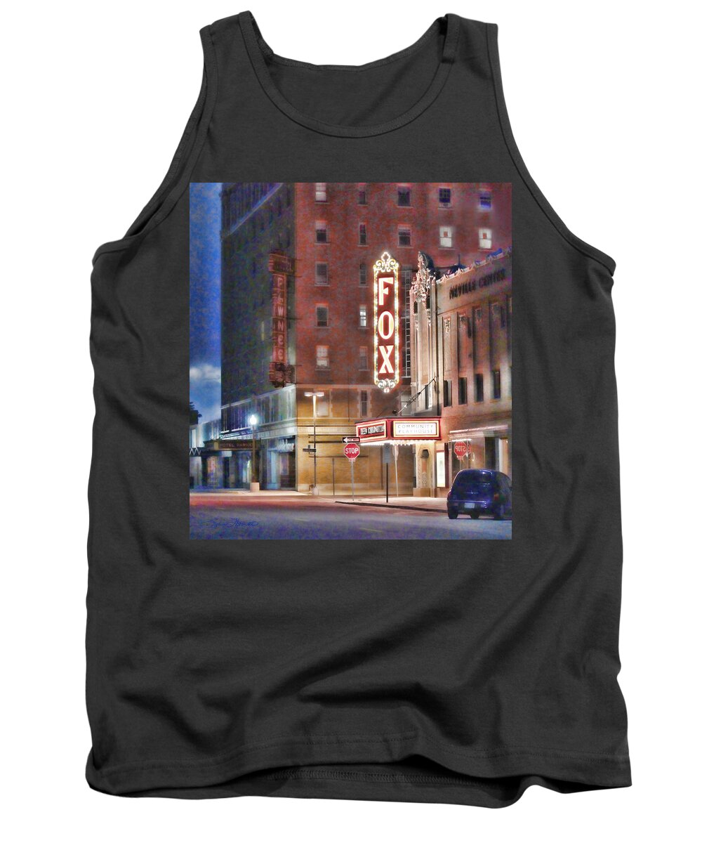 Fox Theater Tank Top featuring the photograph The Fox After the Show by Sylvia Thornton