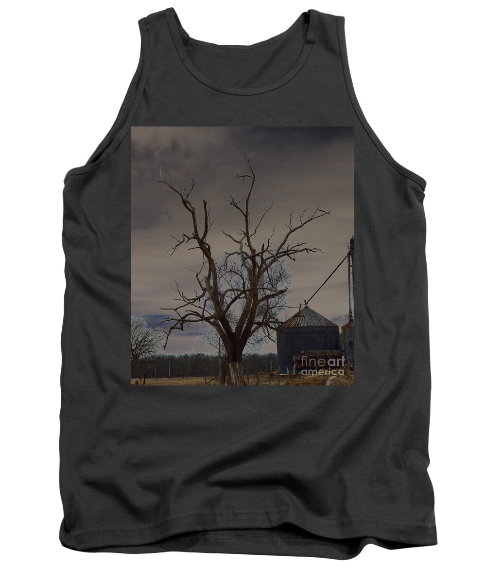 Spooky Tank Top featuring the photograph The Haunting Tree by Alys Caviness-Gober