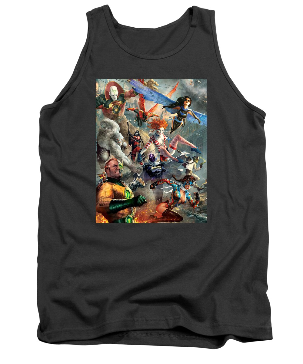 Ryan Barger Tank Top featuring the digital art The Invincibles by Ryan Barger