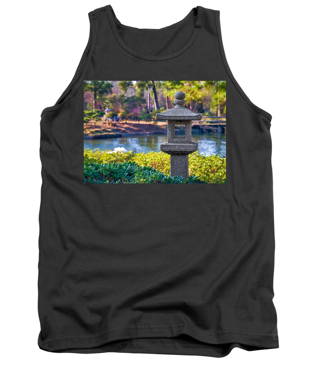 Tim Stanley Tank Top featuring the photograph The Japanese Garden at Hermann Park by Tim Stanley