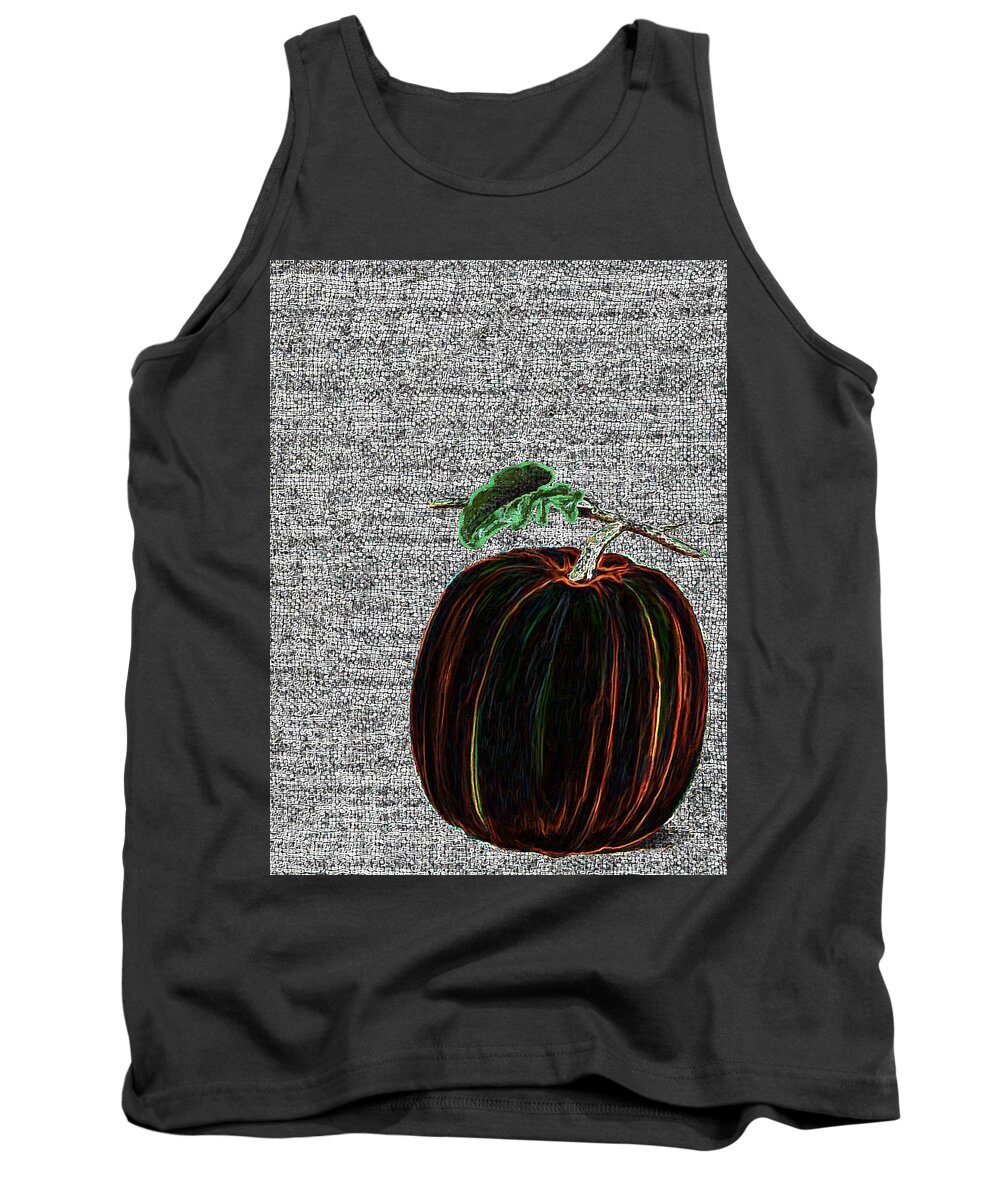 Pumpkin Tank Top featuring the painting The Magical Pumkin by Portraits By NC