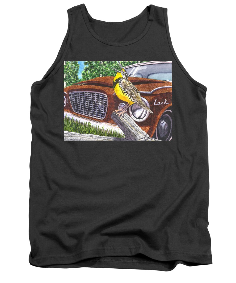 Meadowlark Tank Top featuring the painting The Meadowlarks by Catherine G McElroy