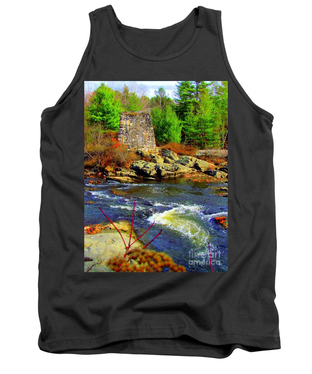 Royal River Tank Top featuring the photograph The Old Mill by Elizabeth Dow