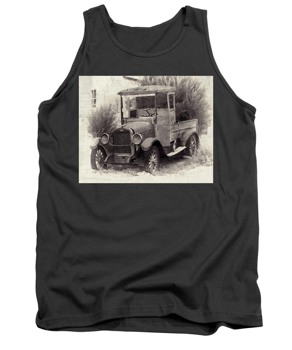 Truck Tank Top featuring the photograph The Old Taos Chevy by Terry Fiala