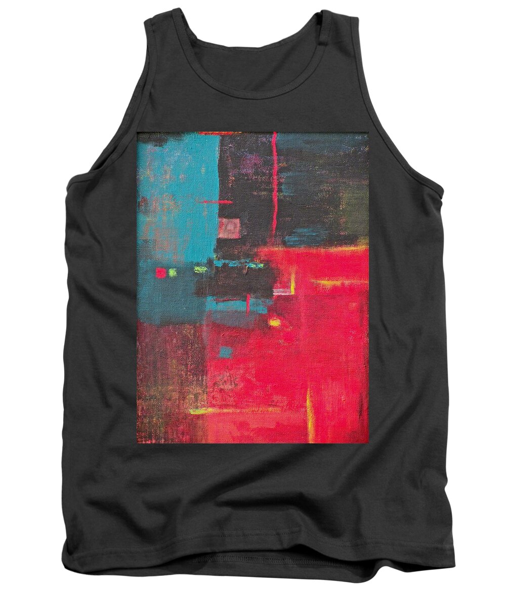Abstract Tank Top featuring the painting The Other Side by Artcetera By   LizMac