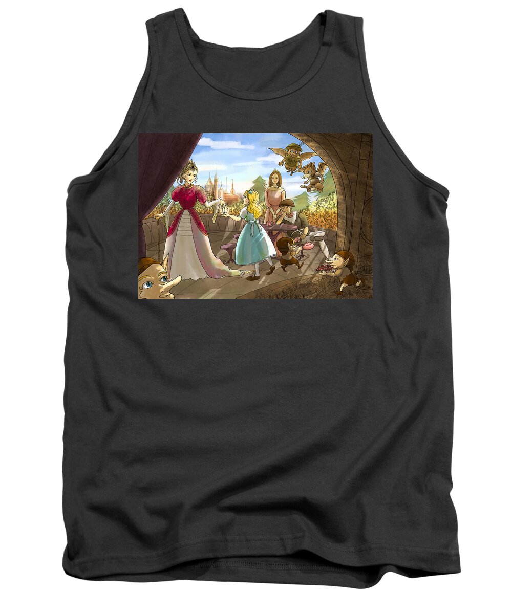 Wurtherington Diary Tank Top featuring the painting The Palace Balcony by Reynold Jay