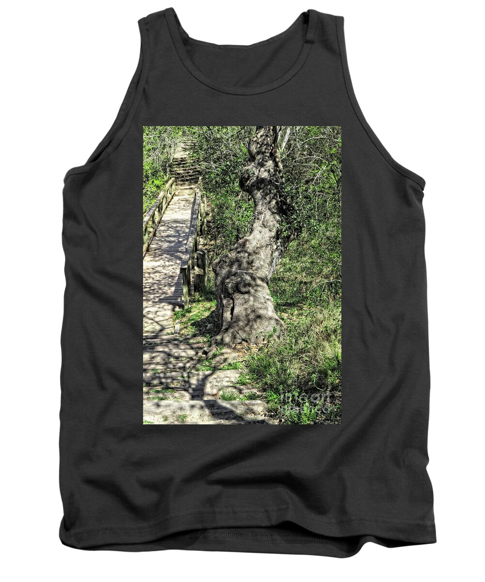 Path Tank Top featuring the photograph the Passageway by Ella Kaye Dickey