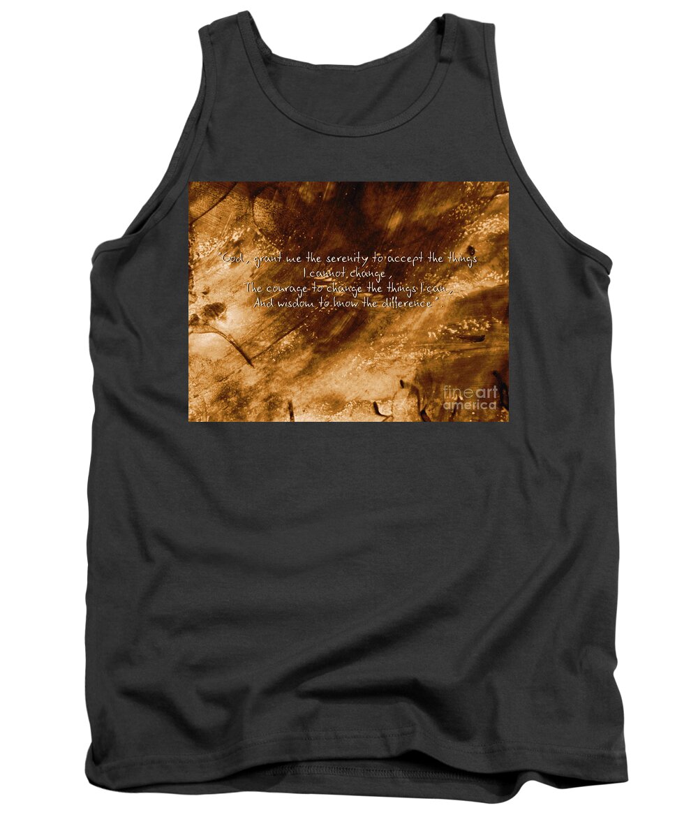 Prayer Tank Top featuring the photograph The Serenity Prayer 1 by Andrea Anderegg
