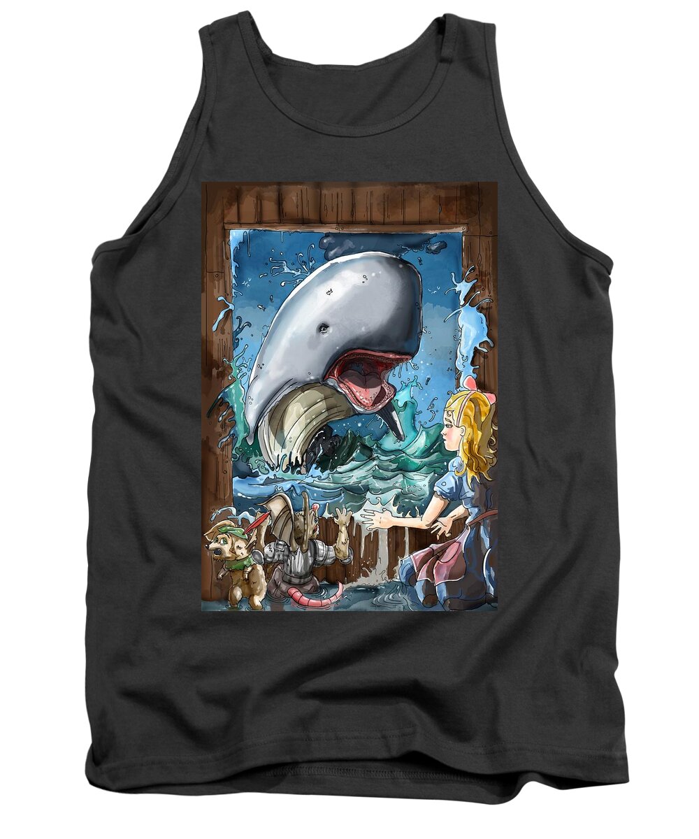 Wurtherington Diary Tank Top featuring the painting The Whale by Reynold Jay
